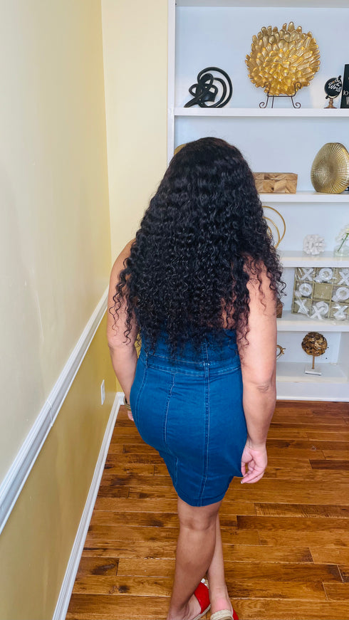 Run to you | denim dress (dark denim)